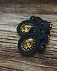 kolczyki soutache Czarno- złote eleganckie kolczyki sutasz 4