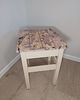 stołki Drewniany taboret stołek w pastelowych kolorach art deco 6