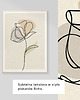 plakaty Zestaw 3 stylowych plakatów w stylu Boho, kwiaty, rośliny, liście, line art. 1