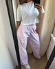 spodnie materiałowe damskie Bawełniane spodnie Outbreak pink 2