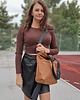 torby na ramię Duża torba z kieszeniami z Brązowego nubuku 3