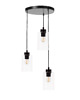 lampy wiszące Nowoczesna Potrójna Lampa Sufitowa Wisząca Szklane Klosze Tuba E27 2