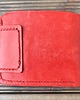 portfele męskie Portfel czerwony ze skóry ręcznie uszyty na bilon. 1