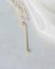 Biżuteria ślubna STELLA - złoty choker ślubny z kryształową kroplą 4