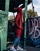 bluza z kapturem damska Bluza rozpinana LUZAK bordowy 2