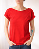 t-shirt damskie Czerwony Oversize Bez nadruku 1