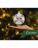 bombki Bombki choinkowe szklane ręcznie malowane: okrągłe białe: czerwonoy ornament 2
