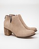 botki damskie WYCIĘTE BOTKI DO KOSTKI - SKÓRA NATURALNA - MODEL 501 - KOLOR LATTE 2