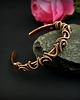 bransoletki wire wrapping Bransoleta mankietowa z zielonym turmalinem 3