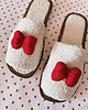 kapcie damskie Kapcie damskie walentynki z czerwoną kokardą 4