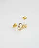 kolczyki złote Kolczyki złote 16k Gold Plated Pretzel Shaped Studs 4