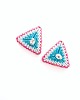 kolczyki szklane Kolczyki Trójkątne Sztyfty "Kolorowa Laguna" 3