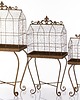 kwietniki Klatki dekoracyjne metalowe 3 sztuki na stelażu 1