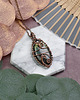 wisiory Miedziany wisiorek wire wrapping z labradorytem #537 3