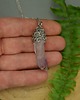 wisiory Wisiorek talizman duży surowy jasny ametyst wire wrapping 5