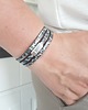 bransoletki skórzane Bransoletka skóra  MAGNETOOS  BAROQ SILVER 1