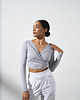 spodnie materiałowe damskie Spodnie do jogi MOONY Comfy Sweatpants - pure white xs/s 3