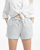 szorty damskie Lniane spodenki BLOOM gray stripes 3