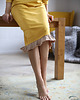 sukienki midi damskie Bluzo sukienka z falbanką oversize yellow 3