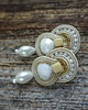 Biżuteria ślubna Elaine - beżowe kolczyki ślubne soutache 4