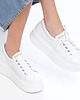 sneakersy damskie Sneakersy skórzane    (7111) 1