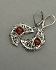 kolczyki wire wrapping Czerwone kolczyki księżyce karneol wire wrapping 1