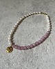 chokery Choker z pereł i różowego jadeitu 3