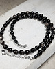 korale Korale obsydian srebrzysty kors28 5