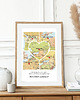 plakaty Plakat Personalizowana mapa rodzina 5 lokalizaci 3