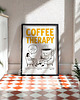 plakaty Plakat kawowy "Coffee Therapy" - Druk Pigmentowy 8
