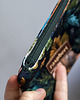 pokrowce i etui - na klucze Etui na klucze z czarnego weluru w kwiaty ciemne kolory, handmade 1