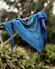 szale damskie Blue Flowers / chusta z jedwabiem 5