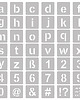 tapety i naklejki ścienne Szablon malarski  // 250 mm // Modern Sans Małe 2