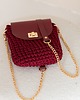 torby na ramię Mini Elegant Bag - bordo ze złotym łańcuszkiem 2