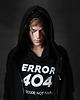 t-shirty męskie Czarny t-shirt z kapturem i nadrukiem ERROR 404 5
