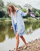 bluza z kapturem damska Bluza rozpinana LUZAK błękitny 2