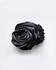 gumki do włosów Czarna, jedwabna róża na miniscrunchie 2