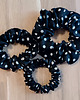 gumki do włosów Scrunchie gumka do włosów jedwabna Dottie black czarna groszki kropki S,M,L 6