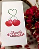 kartki scrapbooking Kartka ręcznie malowana na Walentynki z wisienkami 1
