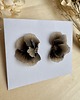 kolczyki z masy plastycznej Kolczyki Black Beige Petals 2