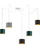 lampy wiszące 5-punktowy żyrandol wiszący typu pająk z abażurami WAIKIKI GOLD W5 4