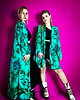 sukienki maxi damskie Jedwabiste KIMONO/SUKIENKA kopertowa w autorski print ZORZA 100% WISKOZA PREMIUM 4