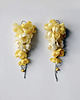 kolczyki - inne Kolczyki z żółtymi, jedwabnymi kwiatami 2