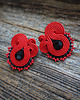 kolczyki soutache Czerwono-czarne kolczyki soutache 1