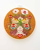 Ozdoby na ścianę Madame Butterfly brown, haft w tamborku 20 cm 7