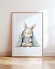 obrazy i plakaty do pokoju dziecięcego Plakat Na Ścianę Dla Chłopca Niebieskie króliczki nr. 15 1