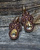 kolczyki soutache Brązowe kolczyki soutache 3