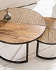 stoliki kawowe Stolik kawowy 2szt Loop Vienna rattan drewno 1