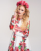 sukienki midi damskie Red Folk Dress 2