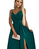 sukienki maxi damskie 299-11 CHIARA elegancka maxi długa suknia na ramiączkach - ZIELONA 7